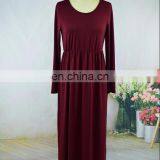 2019 Women Girls Mommy and me Solid Color Jersey Fabric Knitted Maxi Long Sleeve Fall Dresses (this Link for WOMAN) thumbnail-1