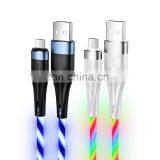 JOYROOM Braided l Led Light Usb Data Cable Fiber Optic Lighting Cable