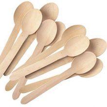 100% All-Natural Eco-Friendly Biodegradable and Compostable 6.5 inch disposable wooden spoon