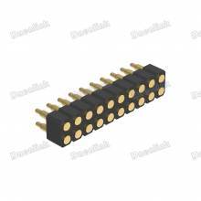 Dnenlink 3.00mm Pitch Dual Row Dual Row H4.0mm Straight SMT PogoPin Connector thumbnail-1