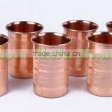 Lot of 6 Pieces Copper Glasses Kitchen Accessories for Good and Natural Health