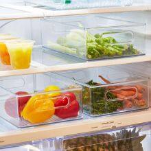 Refrigerator Organizer Bin Clear Kitchen Organizer Container Bins With Handles for Pantry, Cabinets, Shelves, Drawer, Freezer thumbnail-3