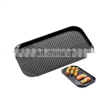 China wholesale Non-stick black color enamel cast iron grill plate