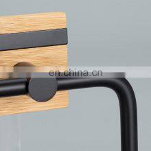 Direct Factory Supply Customized Logo Toliet Wall Mount Paper Towel Holder Bamboo Modern thumbnail-4