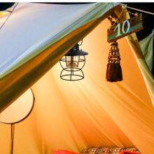 Camping Lanternes Rechargeable Power Bank Dimmable Stepless Vintage Camping Lightings Camping Lamp thumbnail-3