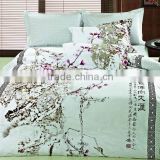 Beatiful and Elegant Chinese Style printed Duvet Cover Set, Oriental Style ink printed flower bedding set                        
                                                Quality Choice
