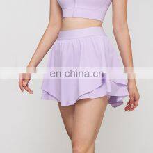 Breathable Quick Dry Two-In-One With Shorts Tennis Golf Sports Skirt Outdoor Athletic Fitness Gym Wear Mini Skirt For Women thumbnail-1