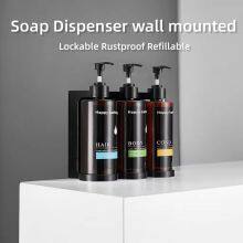 Wall Mount 300ml Shampoo Shower Gel Hand Wash Body Wash Manual Type Liquid Soap Dispenser Bottle for Kitchen Bathroom thumbnail-4