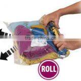 Vacuum Seal Travelling Bag With Roll Compressed Saving Suitcase Space thumbnail-1