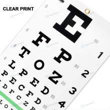 Premium Snellen Eye Chart Wall Chart Plastic Waterproof Snellen Charts for Eye Test Exams 10 Feet 9 X 14 in Eluxe Occluder Plus thumbnail-5