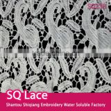 Whole sale fashion polyester fabric milk silk full lace design for garment accessory