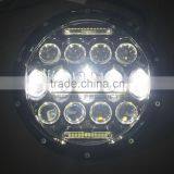 7inch Daymaker LED Projector Headlight With Chrome Round Mounting Extension Trim Bracket Ring for Harley Davidson thumbnail-6