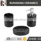 High Quality Black Ceramic Bathroom Accessories Set thumbnail-1
