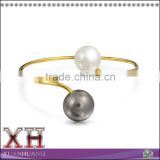Good Quality Sterling Silver Pearl Bangle Bracelet