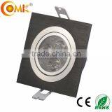 3*3w Adjustable Recessed Led Ceiling Lamp in Black Brush
