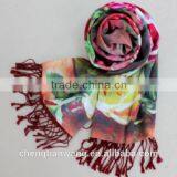 100% Silk Digital Inkjet Double Layer Shawl Scarf