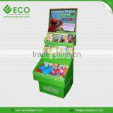 Customized Corrugated Cardboard Book Floor Tiers Display Stand Wholesale