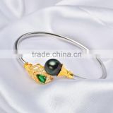 baroque shape tahitian real pearl with s925 bangles very cute design