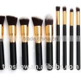 10 pieces private label makeup brush set