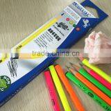 7" Standard Size Round Shape Soft Wood Neon Color Body Pencil With Dipped Top thumbnail-2