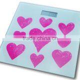 Watrer Transfer Printing Glass Elctronic Homan Body Weighing Scale 180kg /100g thumbnail-3