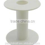 Plastic Spool, White, Bobbin: 24mm in Diameter, 74mm High; Backplane: 68mm in Diameter, 2mm Thick(C131Y) thumbnail-1