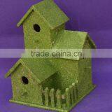 Cheap Handmade Christmas Wooden Carved Bird House thumbnail-1