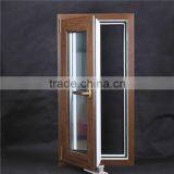 Henan UPVC Window Manufacture 3 Panel Triple French Casement Windows White upvc profiles Wood film upvc casement windows