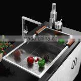 Zero Radius Handmade Stainless Steel Sink 32" x 19" x 10" Double Bowls (cUPC Approved,very Competitive Price!) thumbnail-1