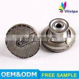 Brass Wholesale Engraved Logo Flat Metal Tack Decorative Types of Buttons for Jeans thumbnail-4