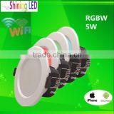 wholesale china products on line direct Dimmable 5W RGBW LED Downlight