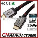 Zinc Aloy Shell Quality Flat Cable HDMI