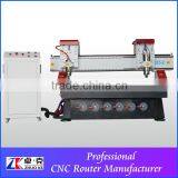 ZK-1325-2 Spindle Heads Wood Engraver Machine With Vacuum Bed