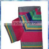Multicolor Horizontal Stripe Scarf for Young Girls thumbnail-2