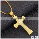 ATHENAA Jewelry 18K Gold Color Jesus Cross Pendant for Women Religious Jewelry thumbnail-3