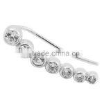 Fashion 925 Sterling Silver CZ Ear Pins Earring Jewelry thumbnail-1