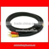 high quality S-Video/3.5mm male to 3 RCA male A/V cable Gold plated