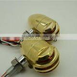 Motorcycle Cafe Racer Brass Grille Turn Light for Harley Davison thumbnail-2