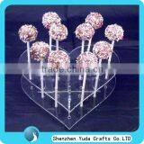 Heart Shape Customized Hole and Tiers Tabletop Clear Acrylic Lollipop Display Stand Wholesale Factory Price High Quality thumbnail-1