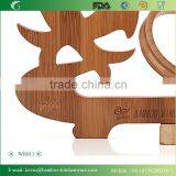 WR011/Natural Solid Bamboo Wine Rack Single Wooden Bottle Wine Glass Holder Antique Display Wine Bottle Holder thumbnail-4