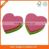 Die-Cut Neon Heart Shaped Sticky Notes Pad for Promotional Gifts thumbnail-1