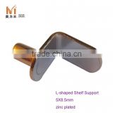 L- Shaped Zinc Plated Cabinet Shelf Support Pin for Shelf Glass