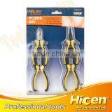 4pcs Bi-color Plastic Handle Mini Pliers Set