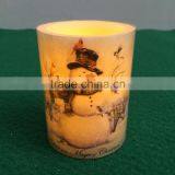 LED Flameless Candle for Christmas Decoration Christmas Candle Led Christmas Wax Candle thumbnail-2