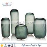Home Decor Blown Rectangular Mosaic Grey Glass Flower Vase for Sale thumbnail-1