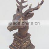 Hot Selling Resin Rustic Deer Head Decoration thumbnail-1