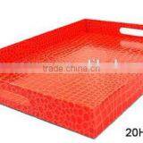 Coloful Leather Serving Tray With Two Handles, 35.5*48.3*5cm thumbnail-4