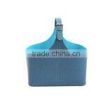 Blue PVC Leather Magazine & Newspaper Storage Holder thumbnail-2