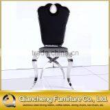 Cross Legs Stainless Steel Dining Chair for Banquet thumbnail-3