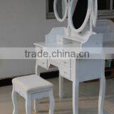 Triple Mirror Dressing Table With Stool thumbnail-6